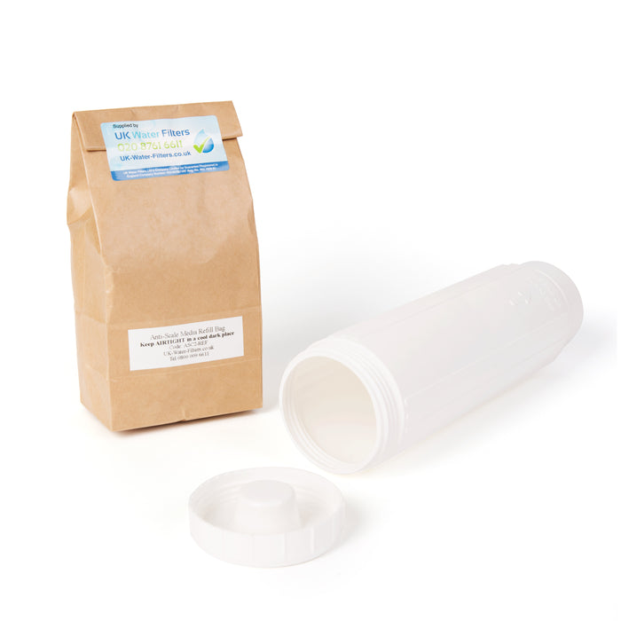 Water Filter Anti-Scale Media - Four Sachet Pack - for Medium to Heavy Scale Areas