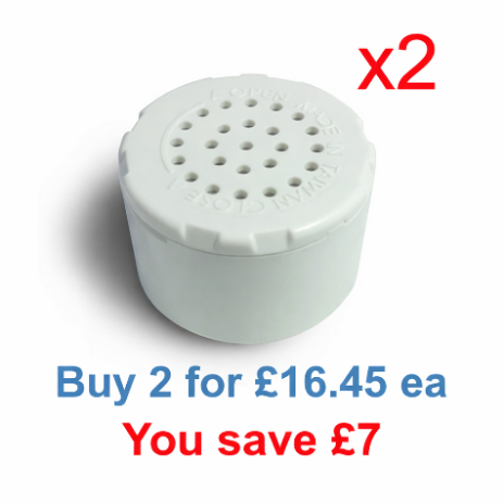 Discount Replacement Shower Water Filter Cartridge Two Pack