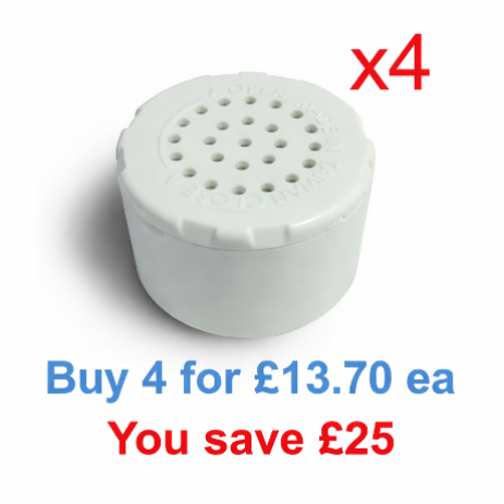 Discount Replacement Shower Water Filter Cartridge Four Pack