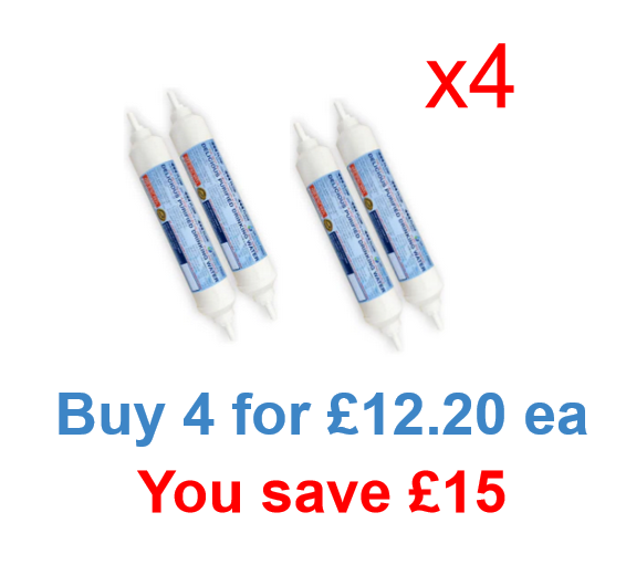 Discount Male Inline Water Filter Four Pack — UK Water Filters