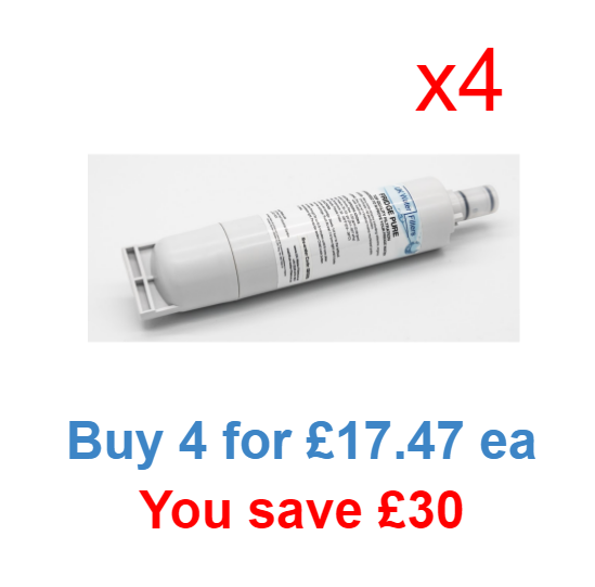 Discount SBS005 Compatible Fridge Filter Four Pack-image