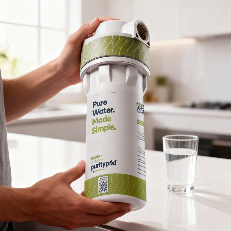 ANTI-SCALE Undersink Water Filter Starter Kit - includes Cartridge