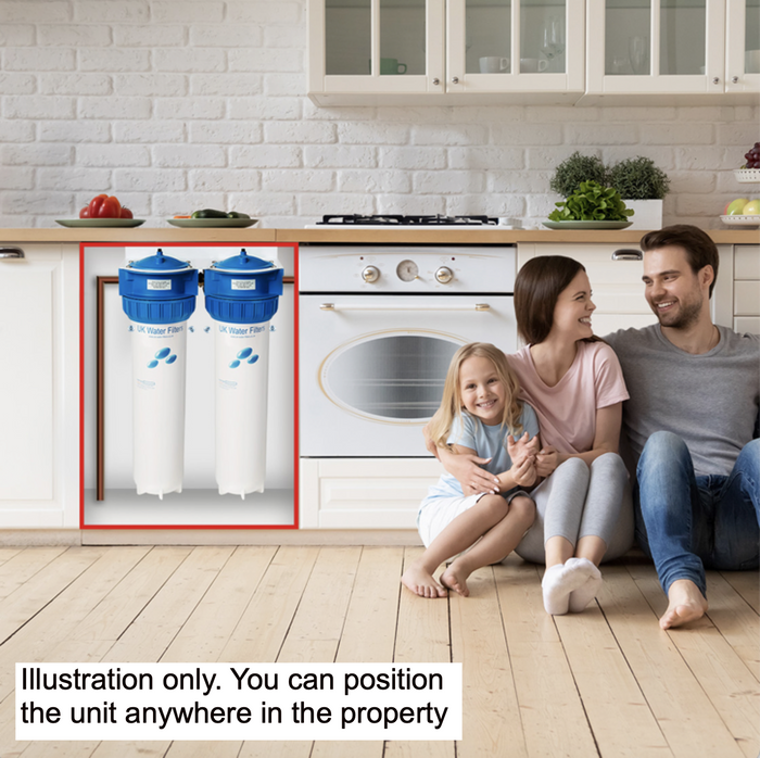 High-Flow Whole House Filter with Salt-Free Scale Reduction – Larger Homes