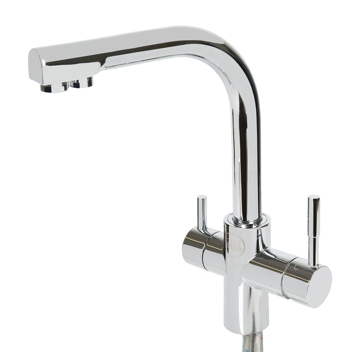 three way tap with hot cold and filtered water