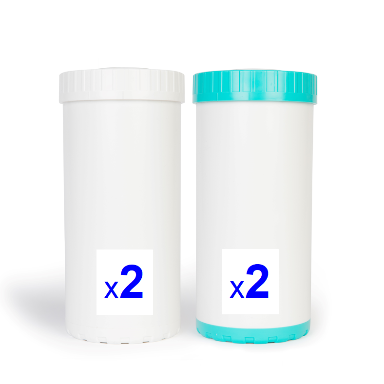 Fil16/SC16 Double unit Whole House Water Filter Plus Scale Centurion Cartridges Renewa-image