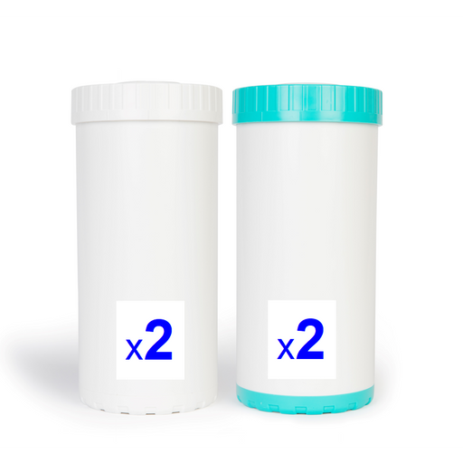 Fil16/SC16 Double unit Whole House Water Filter Plus Scale Centurion Cartridges Renewa