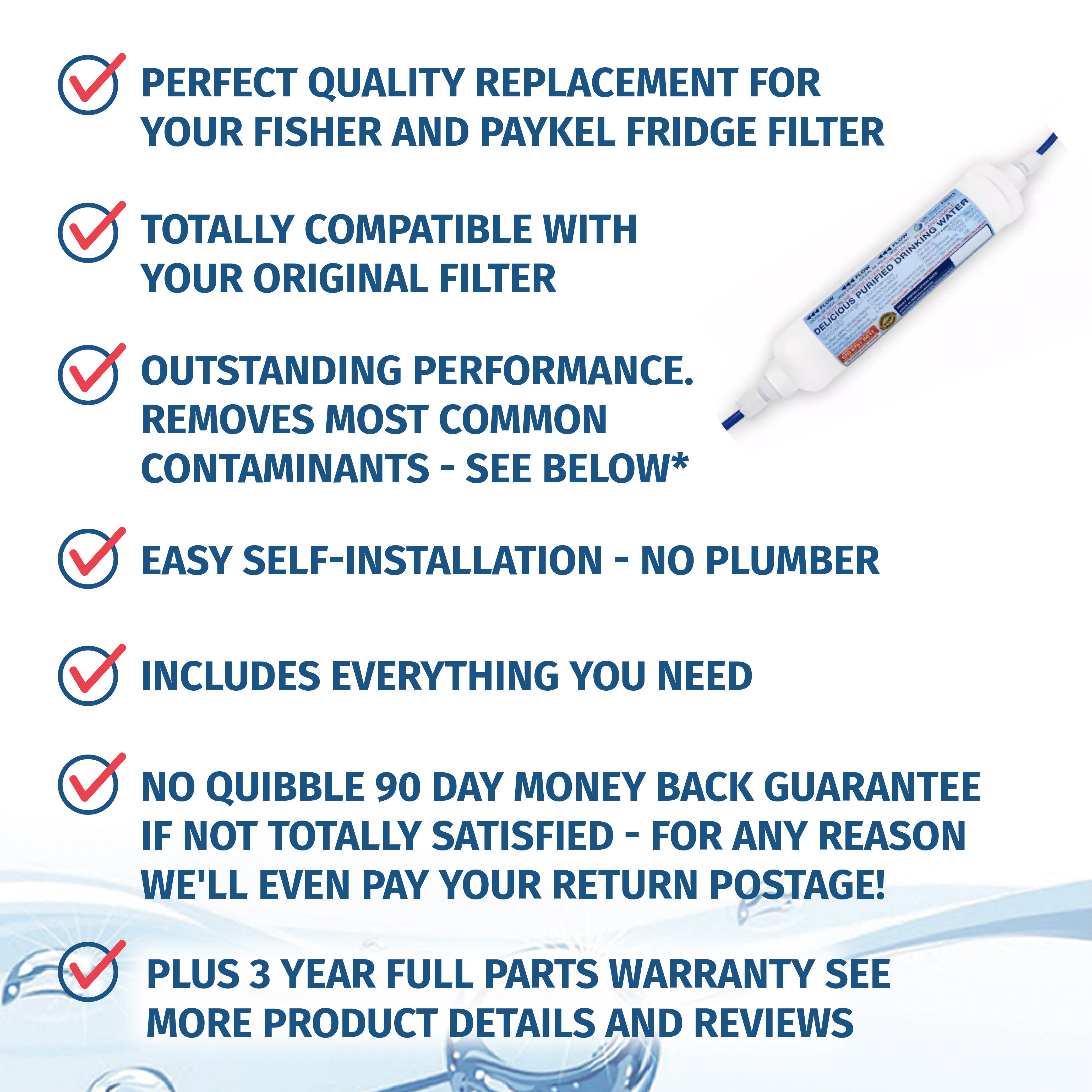 Fisher and Paykel Fridge Replacement Water Filter-image