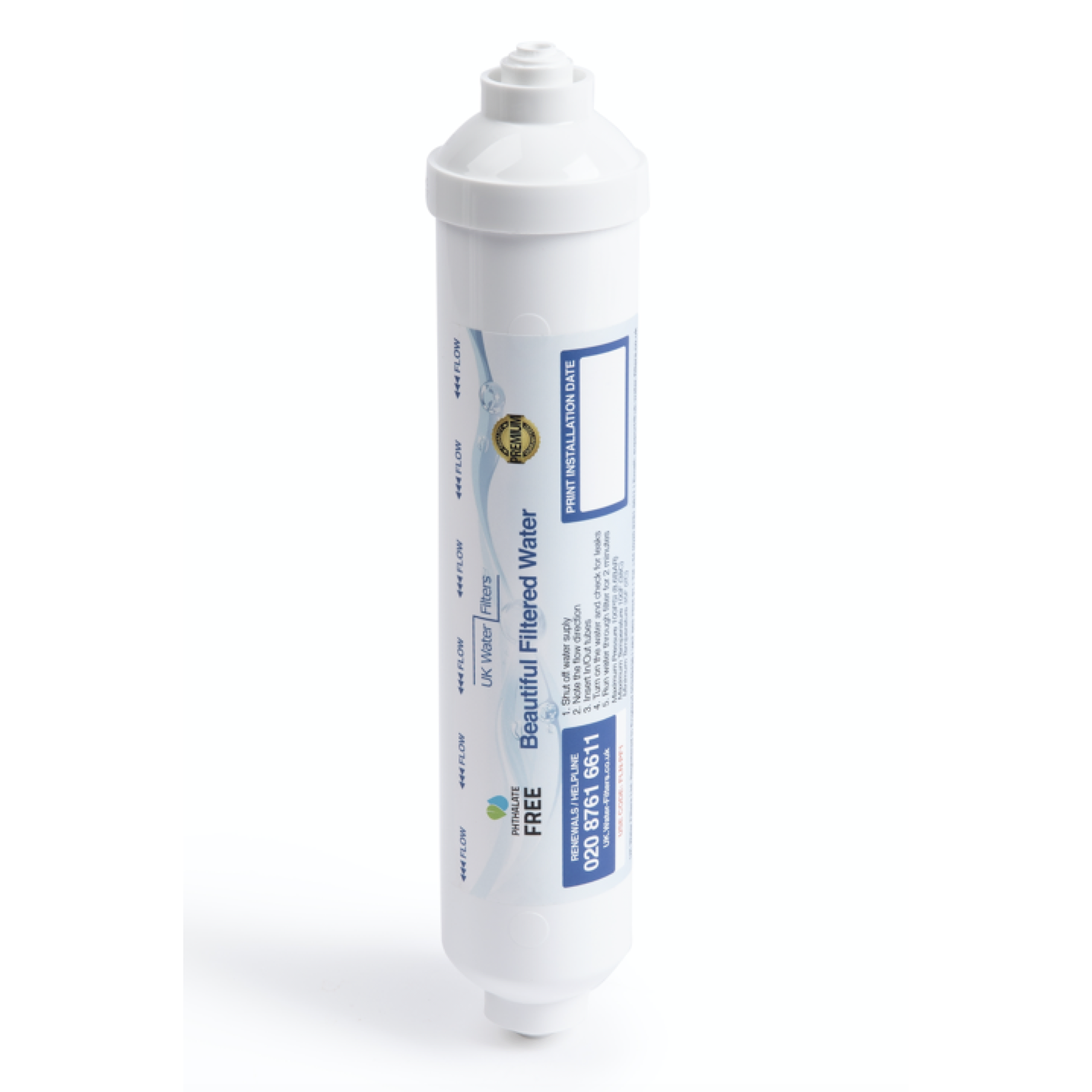 Inline Water Filter with Push Fit Connectors-image