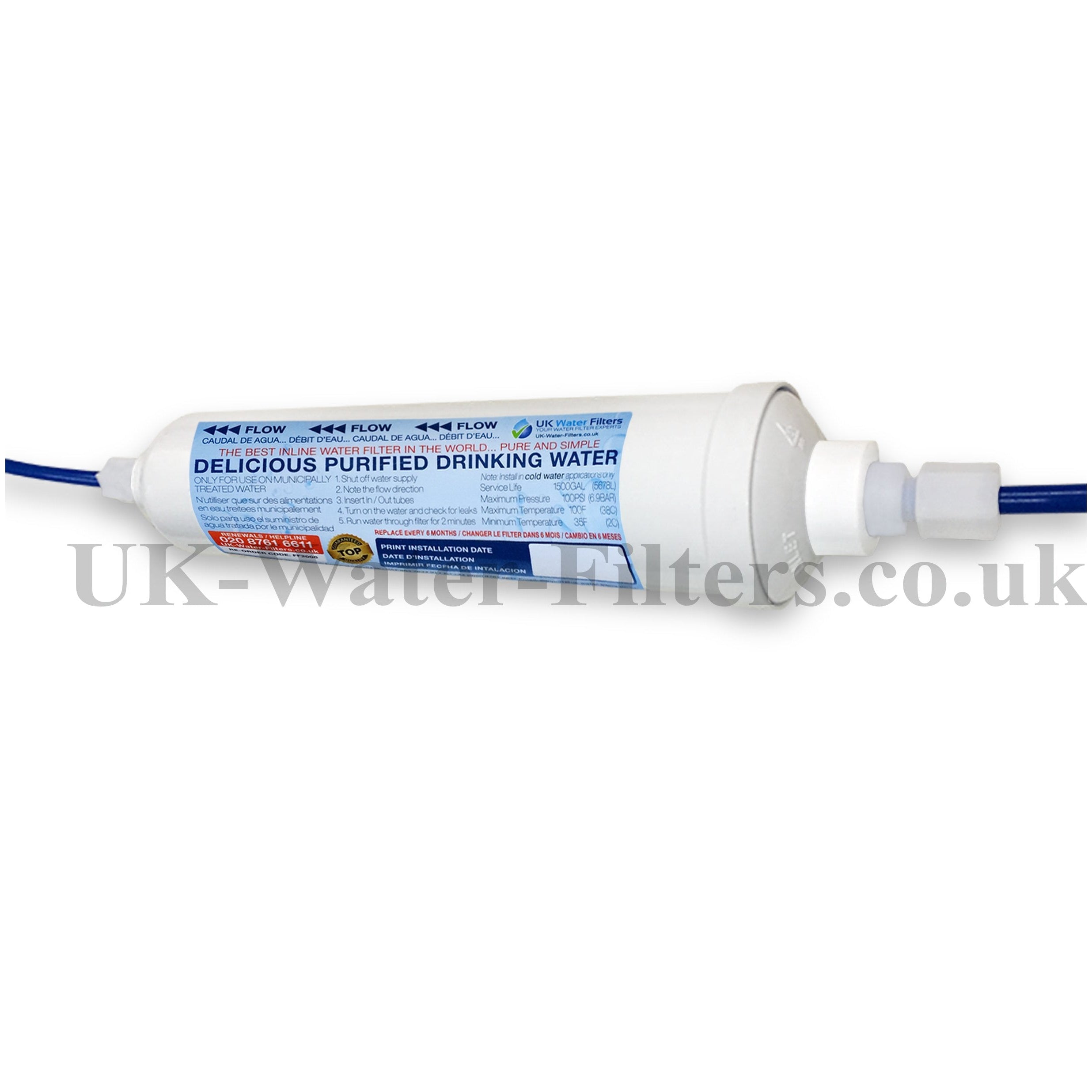 NSA Economy Replacement Filter with 10mm Tube Adapters-image