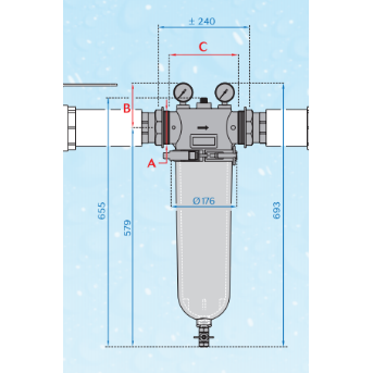 High Flow Particulate Sediment Filter 250L per minute max