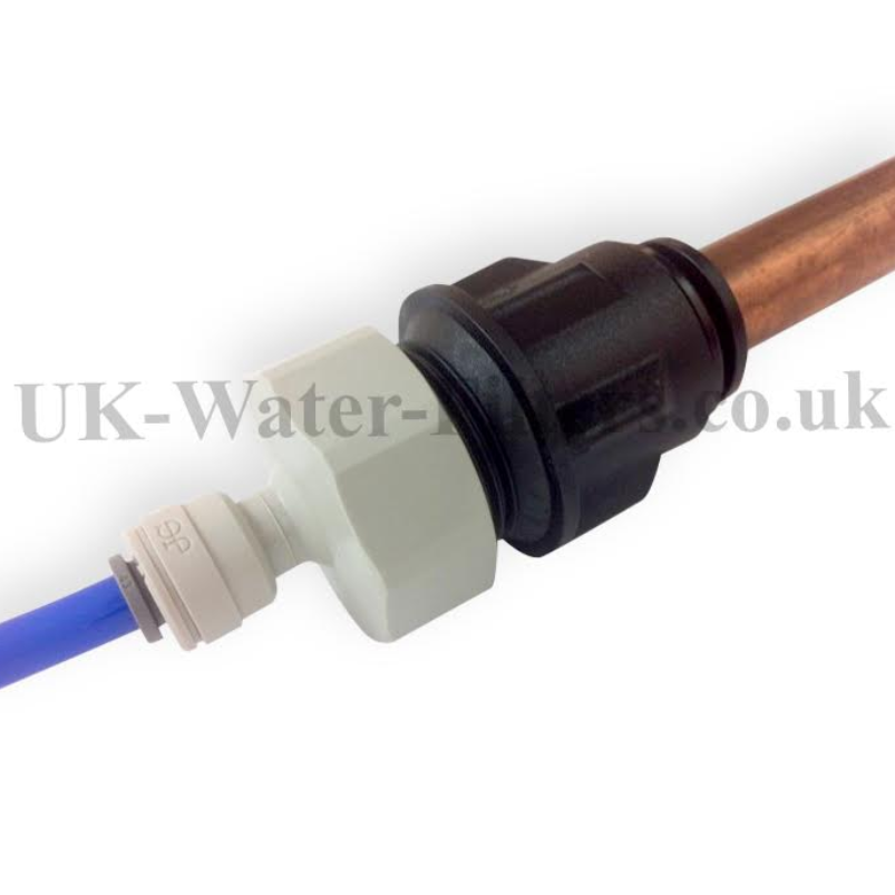 15mm Female to 1/4 inch female John Guest Adapters PM011516E with CI320816FS (ONE PAIR)-image