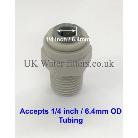 Connection Adapters Pair 1/4" NPTF Male x 1/4" Pushfit