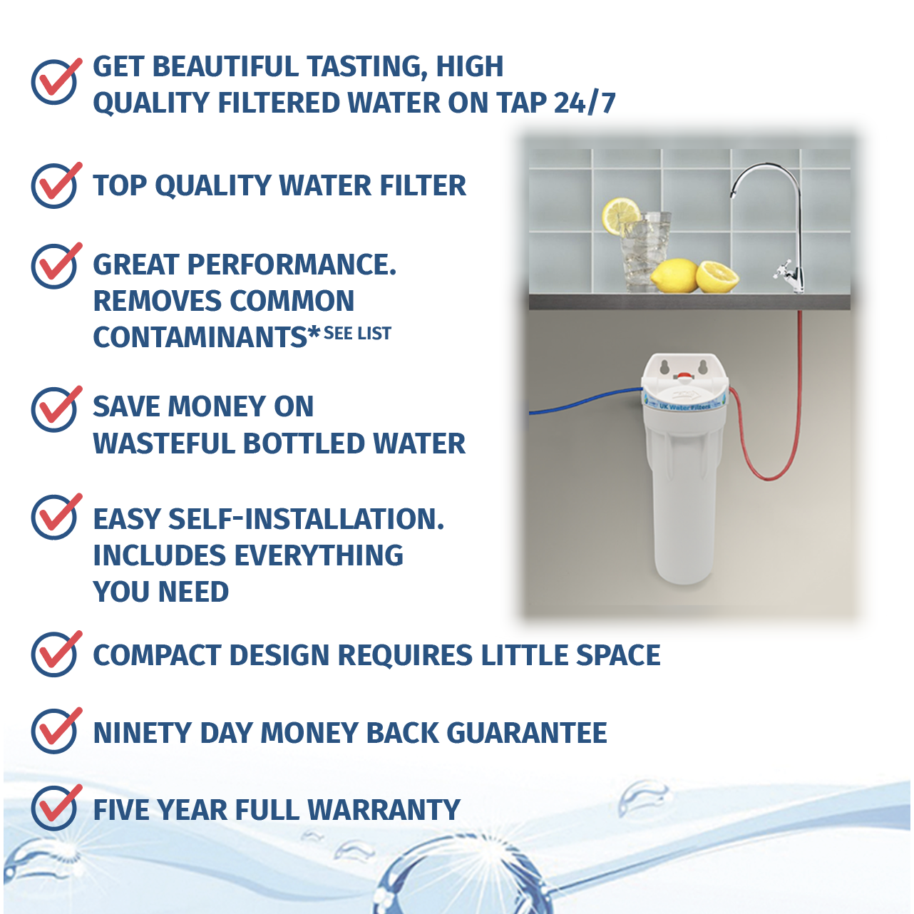 ANTI-SCALE Undersink Water Filter System with *up to 12 Month Anti Scale Cartridge