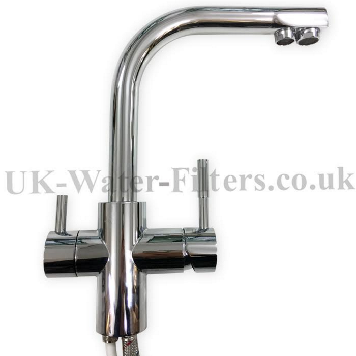 JIEBAO Black 3-Way Pull-Out Kitchen Faucet With Integrated Water Filter - 5-PH15
