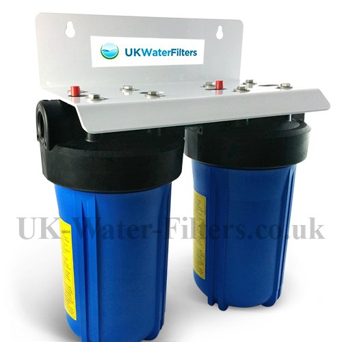 Twin Pre Filter Housing Unit Including GAC Carbon Filter Plus Polyprop