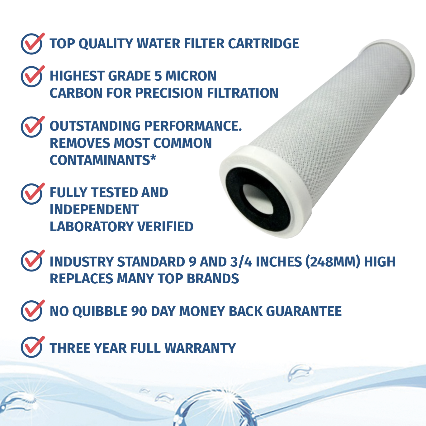 Water Filter Cartridge to Replace Pentek EPM-10 Type Filter Cartridge-image